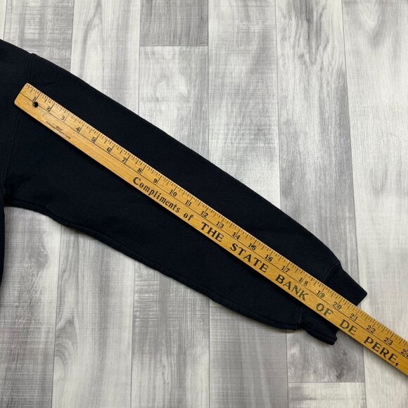 ✅Mens S Black Graphic Hoodie SS Badger Lake Michigan Pullover Hooded Sweatshirt - Picture 7 of 9